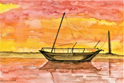 Dhow at Sunset