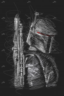 the Mandalorian Drawing By Mustafa Elshahat