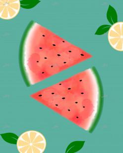 Watermelon and Lemon Slices