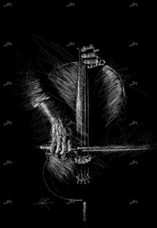 Cello Inspired Drawing By Mustafa Elshahat