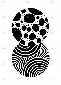 Abstract circles - black and white