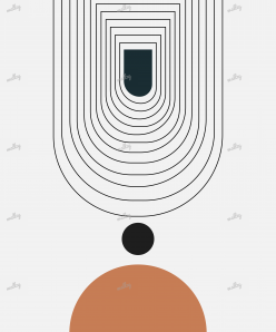 Abstract brown circle and endless gates 