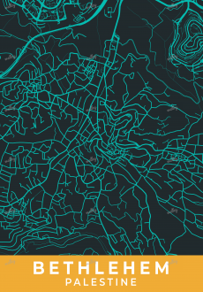 Bethlehem Palestine Modern City Map Design