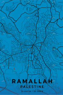 Ramallah Palestine Modern City Map Design